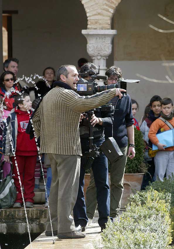 José Sánchez-Montes durante el rodaje de 'Morente sueña la Alhambra'