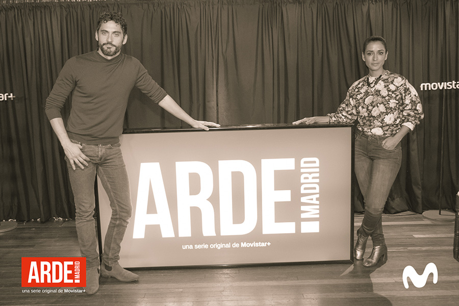 Paco León e Inma Cuesta en la presentación de 'Arde Madrid'