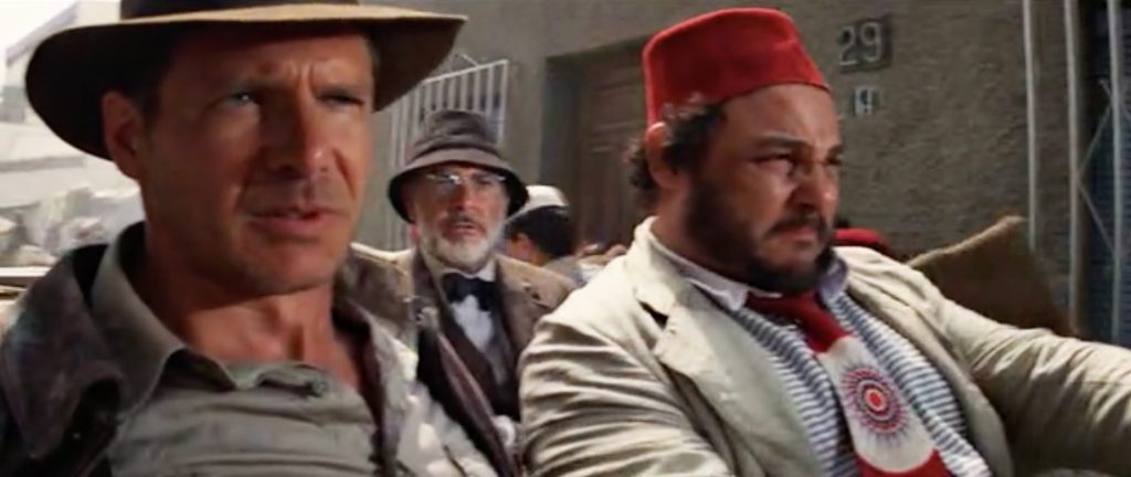 Indiana Jones y La última cruzada en la calle Amanzor con el número 29 a fondo