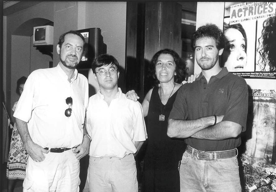 El jurado del Alcances de 1997. José Manuel Marchante, José Manuel Benítez Ariza. Victoria Fonseca,y el cineasta jerezano David Gordon.
