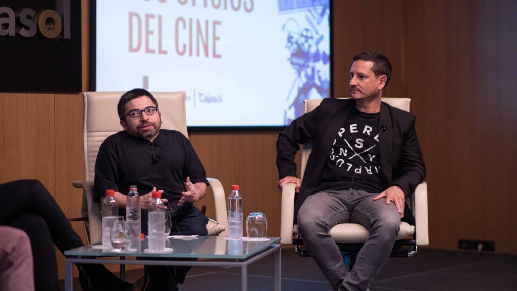 El productor José Alba junto al crítico Juan Antonio Bermúdez. 